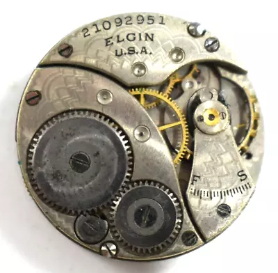 Vintage Elgin Manual Wind 3/0s 7J 463 Wrist Watch Movement Lot.a2 • $12.99