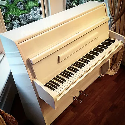 Stunning Small White Gloss Upright Piano Completely Renewed Includes Delivery • £1495