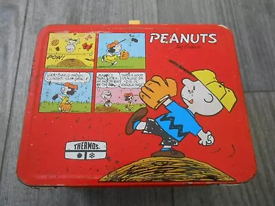 Lunch Box - Vintage 1965 - Metal / Tin - PEANUTS - RARE • $19.99