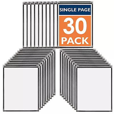 30 Pack Of Menu Covers - Single Page 2 View Fits 8.5 X 11 Inch Paper - Restaur • $59.99