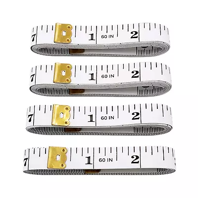 4 Pack Soft Tape Measure Double Scale 60-Inch/150CmFabric Craft TapeWhite） • $8.32