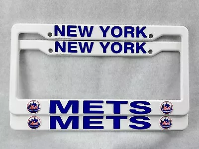 Lot Of 2 NOS Vintage 90s NEW YORK METS LICENSE PLATES Mlb Baseball Hip Hop 80s • $24.99