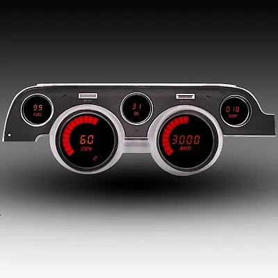 1967-1968 Ford Mustang Digital Dash Panel Cluster Gauges Red LEDs • $337.33