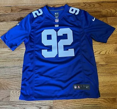Men's L New York Giants Michael Strahan Nike Royal Game Retired Player Jersey • $29.99