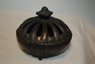 Vintage 1930s Cast Iron VANTINES Art Nouveau Art Deco French Incense Burner • $55