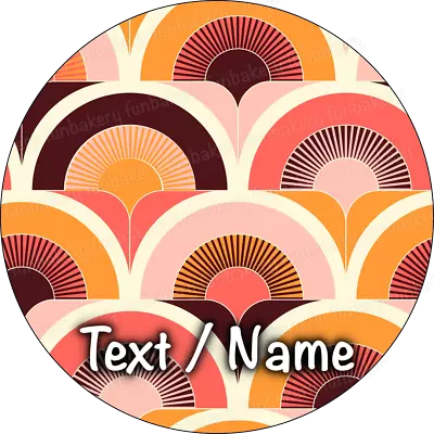 70s Retro   Cake Topper Party Decoration Edible Birthday Custom Personalised • £6.49