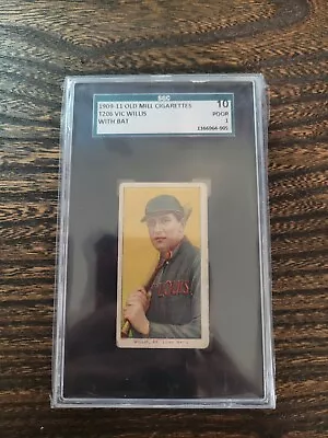 1909 T206 Vic Willis Old Mill With Bat Sgc 1 Pittsburgh Pirates • $288