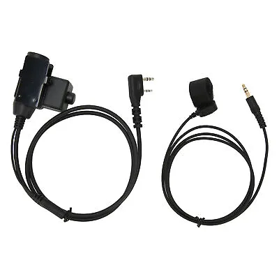 U94 PTT Adapter Push To Talk Button Walkie Talkie Military Headset Connector BGS • £17.45