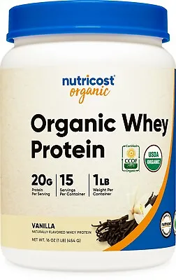 Nutricost Organic Whey Protein Powder (Vanilla) 1 LB - Non-GMO Gluten Free • $36.98