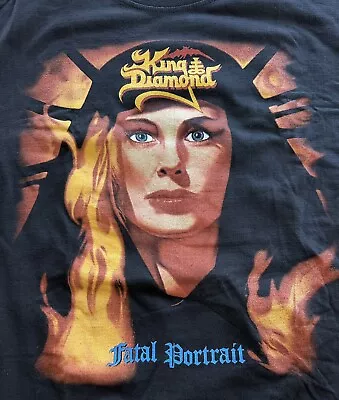 King Diamond Fatal Portrait XL T-shirt Mercyful Fate Venom Black Metal • $6.66