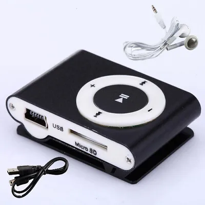 Portable Digital MP3 Player Micro SD TF USB Clip On MP3 Music Media Player Mini • £4.99