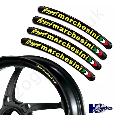 8X Marchesini Wheel Decals Rim Stickers Set Ducati BMW Yamaha Kawasaki Aprilia • £7.95