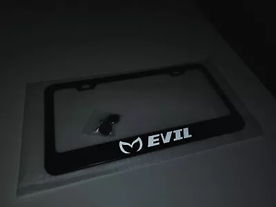 Reflective Evil Mazda Devil Logo Glow Stainless Steel License Plate Frame • $32