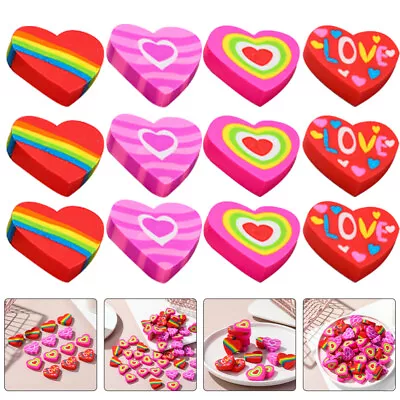 96Pcs Delicate Heart Erasers Bulk Fall Mini Erasers Novelty Favors For Office • $26.99