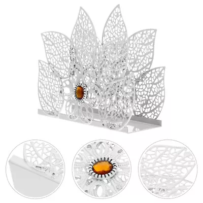 Desktop Flower Napkin Holder Tissue Dispenser For Dining Table- • £8.68