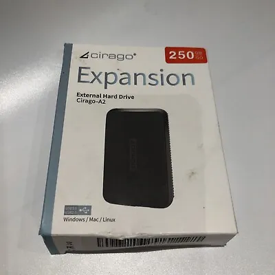 Cirago-A2 250gb External Hard Drive Storage Expansion Plug/Play USB3.0 Unused • £15