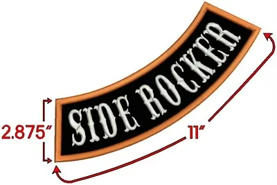 Custom Embroidered Side Rocker Vest Patch Motorcycle Biker Patch Club MC 11  • $13