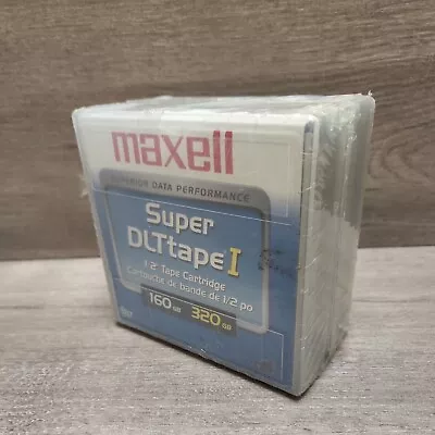 2 New Sealed Maxell 1/2  Super DLT Tape I 160GB 320GB Data Cartridge • $10.99