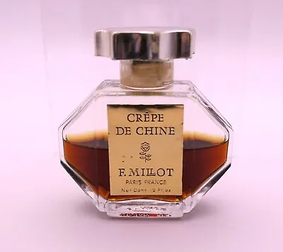 Vintage F. Millot Crepe De Chine Perfume Mini .50 Fl Oz Travel Size Half Full • $24.99