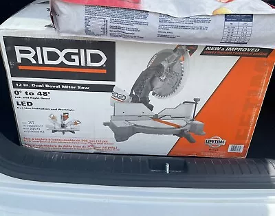 RIDGID R4123 15 Amp Corded 12 Inch Dual Bevel Miter Saw With LED • $300