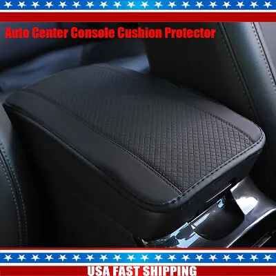 Car Center Console Cushion Pad PU Leather Auto Armrest Box Cover Protector Mat • $7.99