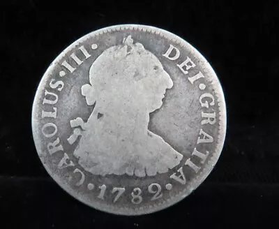 1782 Mexico Spanish Colonial 2 Reales Silver Coin • $25