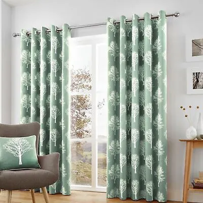 Modern Fusion Abstract Floral Print Ready Made Lined Eyelet Curtains Or Cushions • £44.04