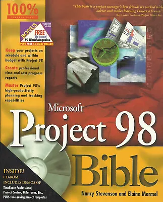 Microsoft Project 98 Bible By Nancy Stevenson And Elaine Marmel Paperback No CD • $10