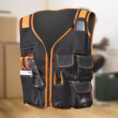 £20.27 • Buy Work Vest For Men Drill Holder Multi Pockets Adjustable Universal Tools Vest For