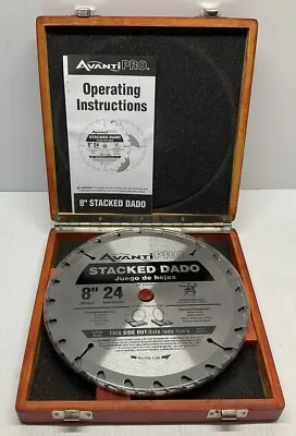 Avanti Pro Dado Saw Blade Set 8 In. X 24 Teeth Stacked Circular In Wood Box NEW • $49.99