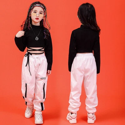 £14.34 • Buy New Girls Hip-hop Street Dance Costume Jazz Dance Kids Performance Outfits Tops