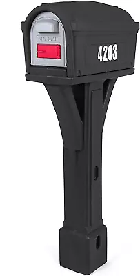 Classic Plastic Residential Mailbox & Post Mount Combo Kit With 2 Access Doors - • $125.99