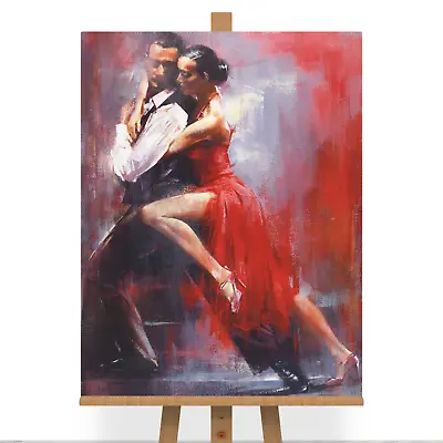 Argentine Tango Dance Dancer Dancing Framed Canvas Print Picture Red Wall Art • £32.99
