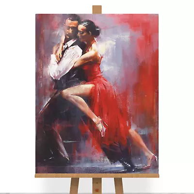 Argentine Tango Dance Dancer Dancing Framed Canvas Print Picture Red Wall Art • £32.99