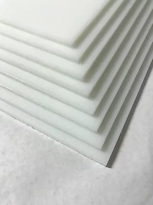 White Marine Board HDPE Polyethylene Plastic Sheet 1/4  X 12  X 12”  (Pack Of 8) • $79.23