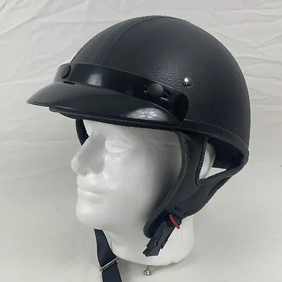 Vega Warrior Helmet Matte Black W/ Visor  (Small) - Fiber Glass DOT  VGC • $34.99