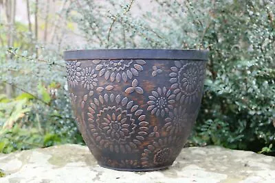 £11.89 • Buy Large 30cm Planter Pot Chengdu Plastic Plant Flower Herb Pot Garden Patio Decor