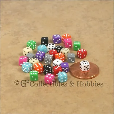 NEW 5mm Deluxe Rounded Edge 30 MINI Dice Set 3/16 Inch RPG Game D6 - 10 Colors • $7.49