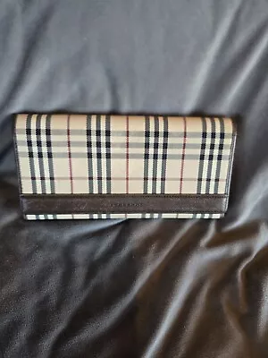 Vintage Burberry London Nova Check Long Bifold Wallet • $135.76