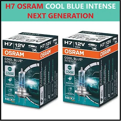 OSRAM H7 Headlight Globes COOL BLUE INTENSE NEXT GEN Lamps Bulbs 2pcs NEW 2024 • $39.66