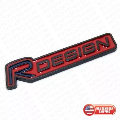 R-Design Rear Trunk Badge Nameplate Emblem For Volvo Decorate Red Black • $9.99