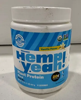 Organic Hemp Yeah Plant Protein Blend Drink Mix Vanilla 16oz - EXPIRED: 2/2022 • $19.99