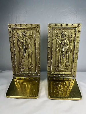 1984 Brass Doors To Library Of Congress Bookends Virginia Metalcrafters Large • $149.99