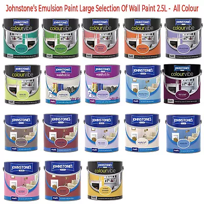 Johnstone’s Emulsion Paint Large Selection Of Wall Paint 2.5L -  All Colour • £22.99