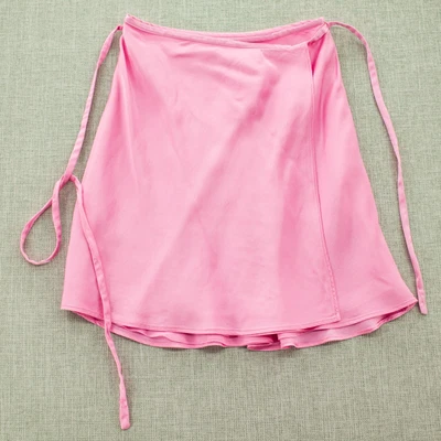 $32.36 • Buy Zara Womens Wrap Mini Skirt Satin Effect Bubblegum Pink Size XS NWT