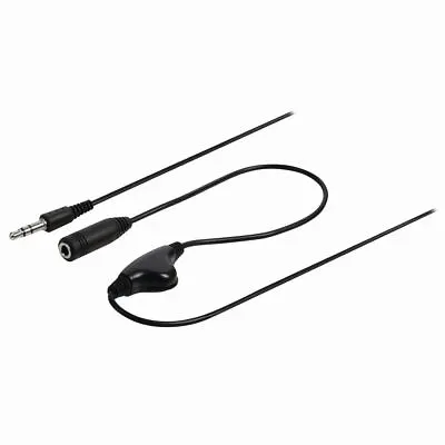 Nedis Stereo Audio Cable With Volume Control 3.5mm Male To 3.5mm Female 1m Black • £5.36