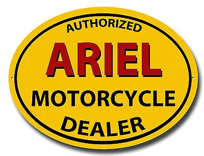 Authorized Ariel Motorcycle Dealer Oval Metal Sign.vintage Motorcycles. • $21.10