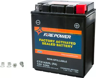 Kawasaki 2008-2018 KLR 650 FirePower Factory Activated Battery CTX14AHL-BS (FA) • $70.95