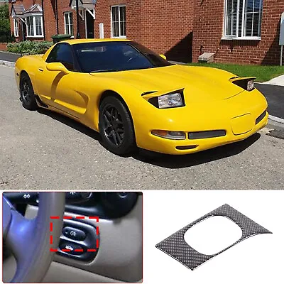 For Corvette C5 98-04 Black Carbon Fiber Headlight Switch Button Panel Cover • $8.99