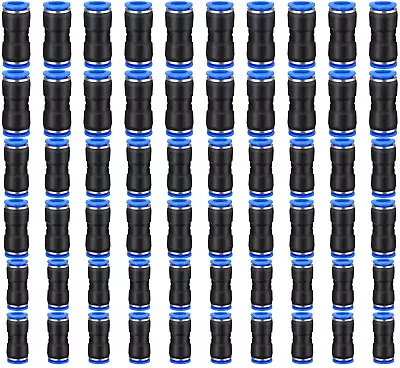 60Pc Air Line Fittings Pneumatic Push Connectors Straight 1/4 5/16 3/8 Tube • $18.29
